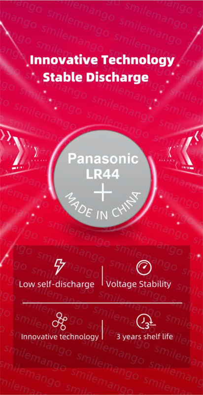 10 buah baterai Alkaline Panasonic LR44 A76 AG13 LR1154 SR1154 SR44 GP76 1.5V untuk jam tangan kalkulator tombol sel mainan listrik