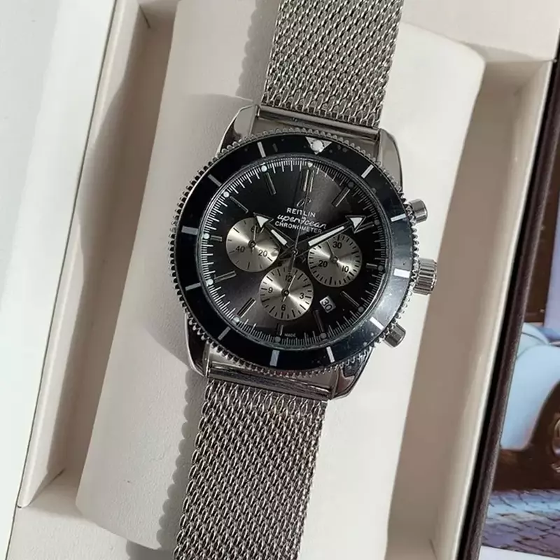 2024 AAA + оригинальные технические многофункциональные высококачественные автоматические наручные часы с датой и хронографом Мужские кварцевые часы