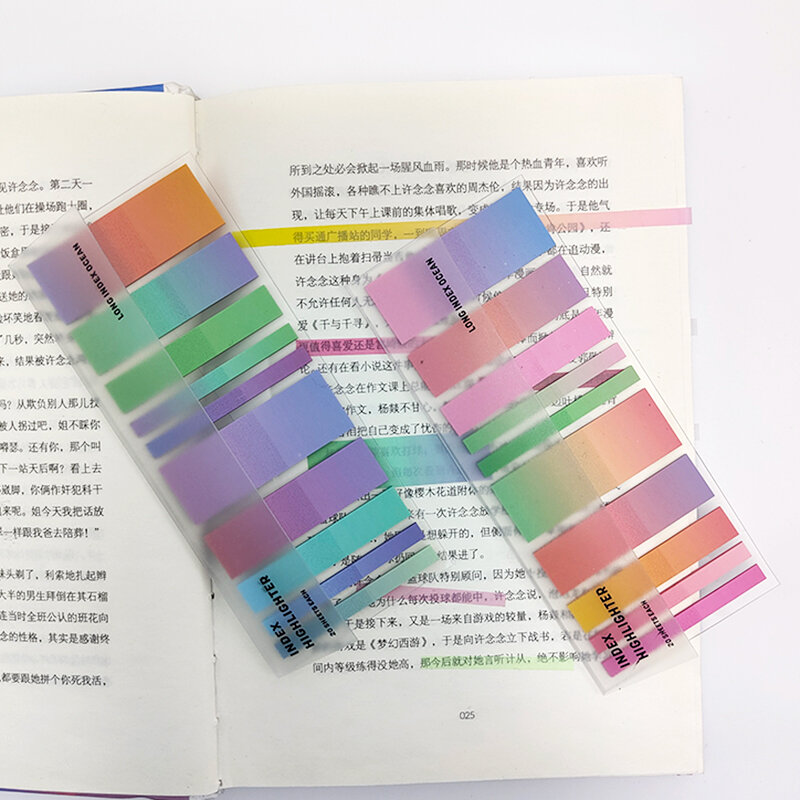 KindFuny 4 confezioni di note adesive trasparenti linguetta autoadesiva Kawaii Clear Bookmarkers appunti libri pagina Marker cancelleria