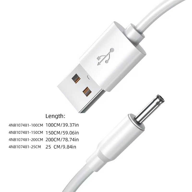 5V USB to DC35135 Power Cable Cord Support Charging Wide Compatibility for Speaker Sound System, Small Fan, Desk Lamp