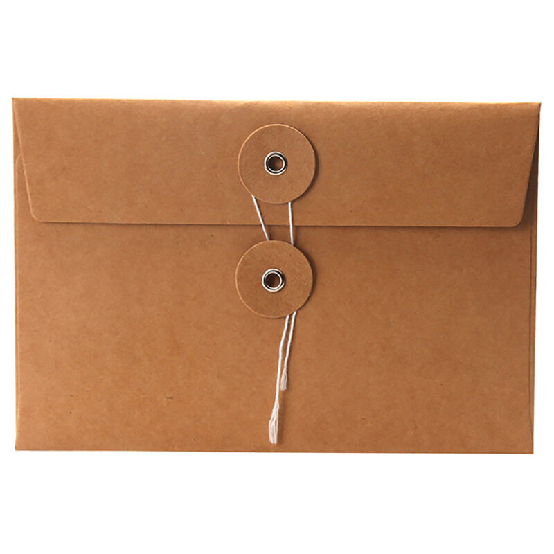 Customized product、High Quality Tie Cowhide Envelope Classic Envelopes Romantic Custom File Packaging custom logo size cu