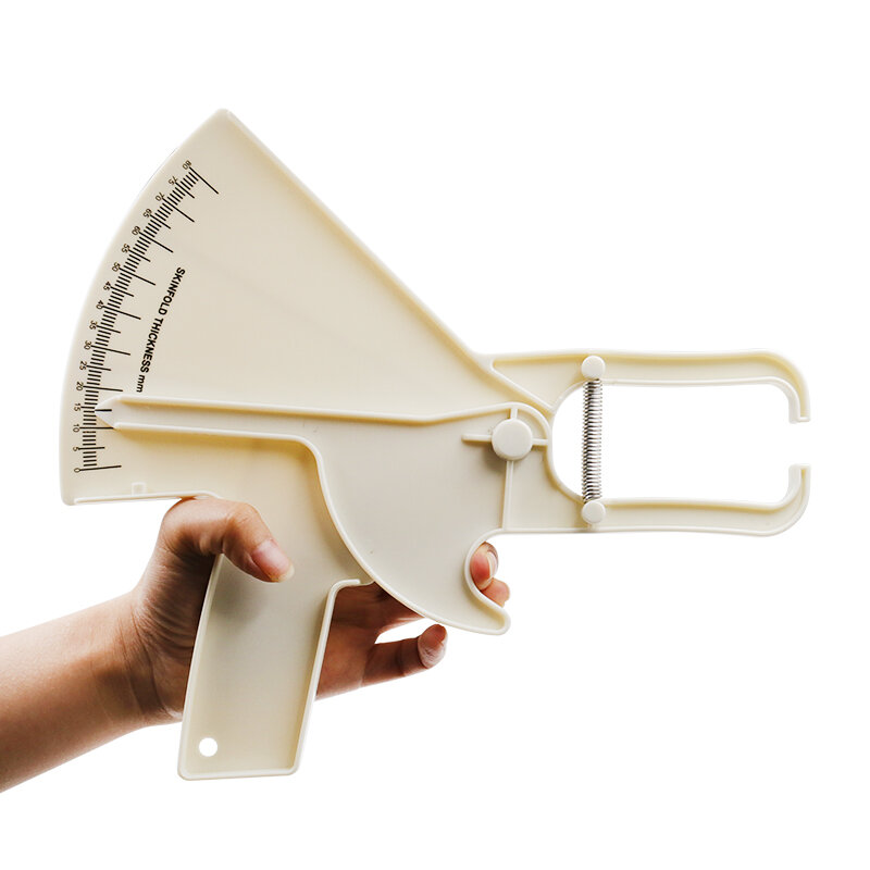 Analizador de medidor de grasa corporal, pinza de sebo, regla en forma de abrazadera, instrumento de prueba de pliegues cutáneos, cinta métrica, 0-80mm