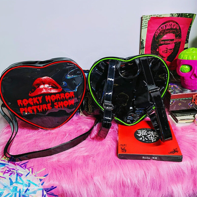 女性のためのゴシックプリントのミニバックパック,女の子のための革のバックパック,ダークダーク,パンクスタイル