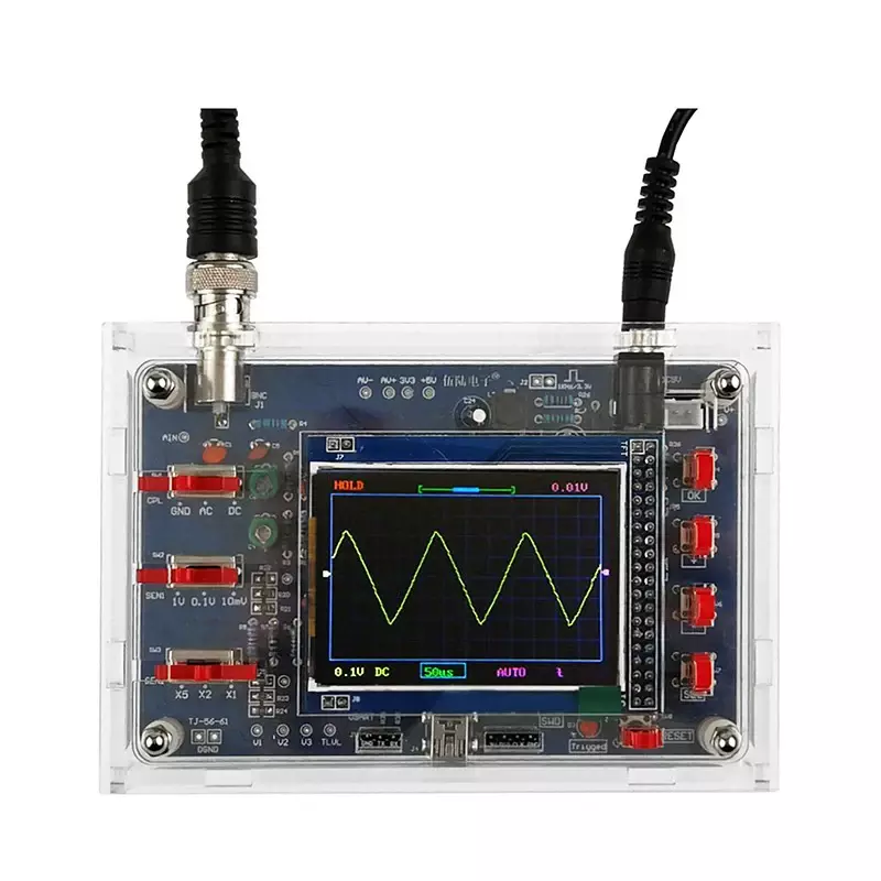 DSO138 Kit osiloskop Digital, elektronik DIY kompatibel osiloskop Digital layar LCD DIY