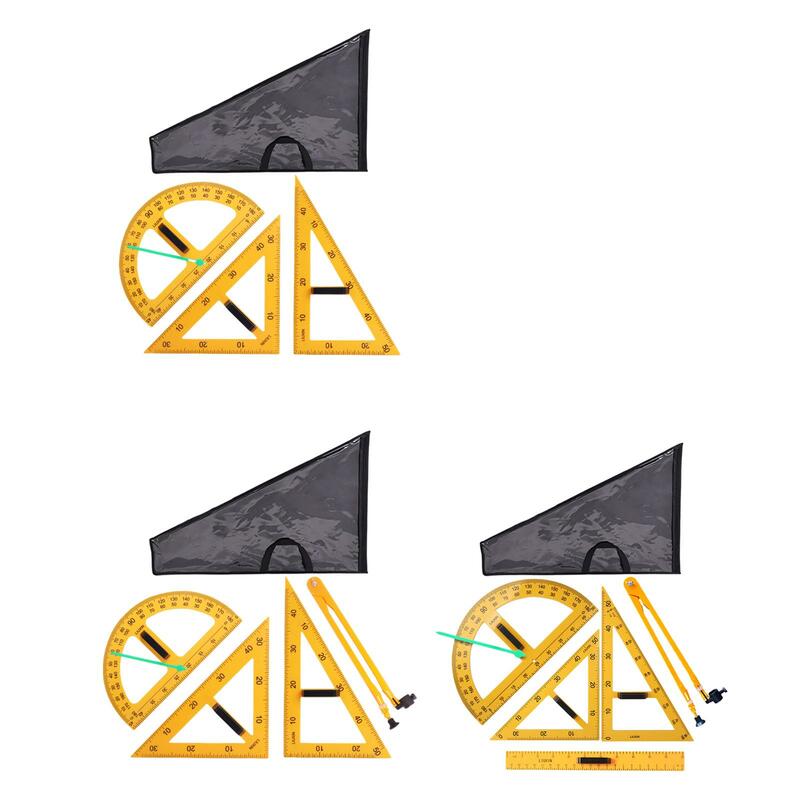 Set di righelli per la geometria della matematica disegno strumento per la geometria della matematica per la casa degli insegnanti dell'ufficio