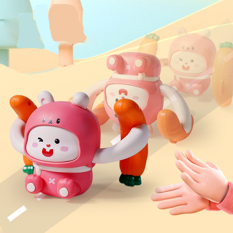 Giocattoli striscianti per bambini giocattolo elettrico a forma di coniglio carino che cammina che canta la bambola che impara il gioco del cervello per i regali di natale dei bambini