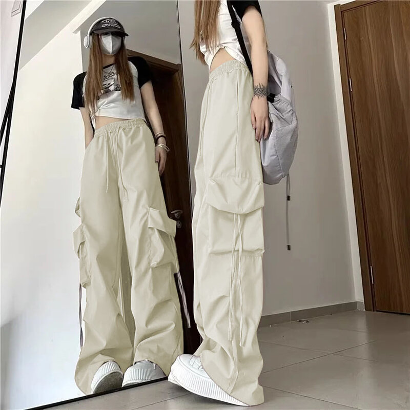 NWT2024-pantalones de corte ancho para mujer, Leggings elásticos de 4 vías, de cintura alta, sueltos, Fitness, 3 colores
