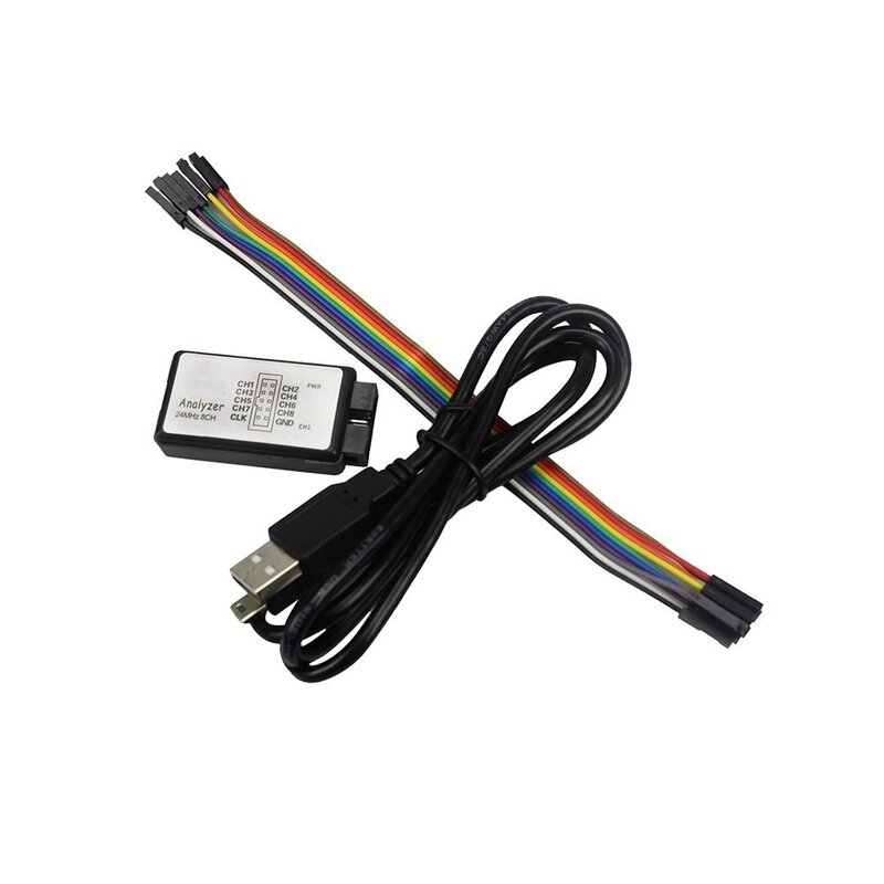 Test Hook Clip Logic Analyzer cartella di prova per ponticello cavo Dupont per USB Saleae 24M 8CH