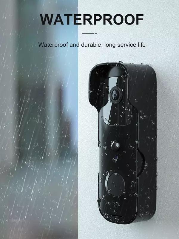 Tuya Smart Wifi Draadloze Visuele Waterdichte Deurbel Low Power Voice Intercom Mobiele Telefoon Afstandsbediening Monitoring Alarm