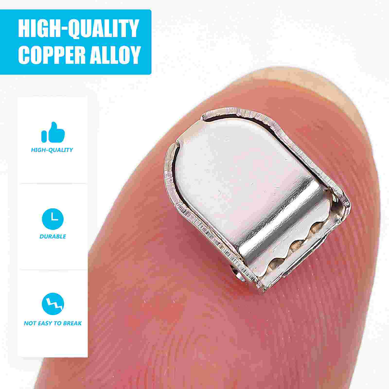 100 Pcs Shoelace Buckle Tail Buckles White Boots Collarless Lock Clips Copper Alloy Connector Toddler Laces