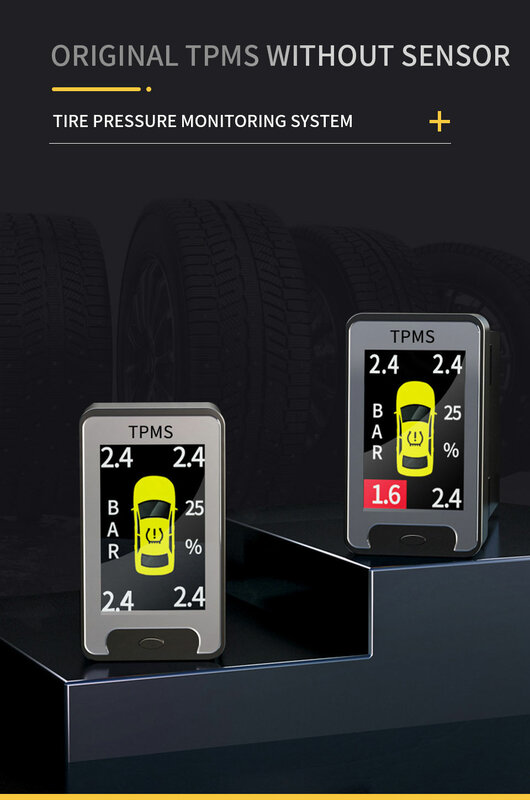 Digital Tire Pressure Monitor System para Suzuki, Acessórios Do Carro, OBD Sensor, TPMS, Módulo