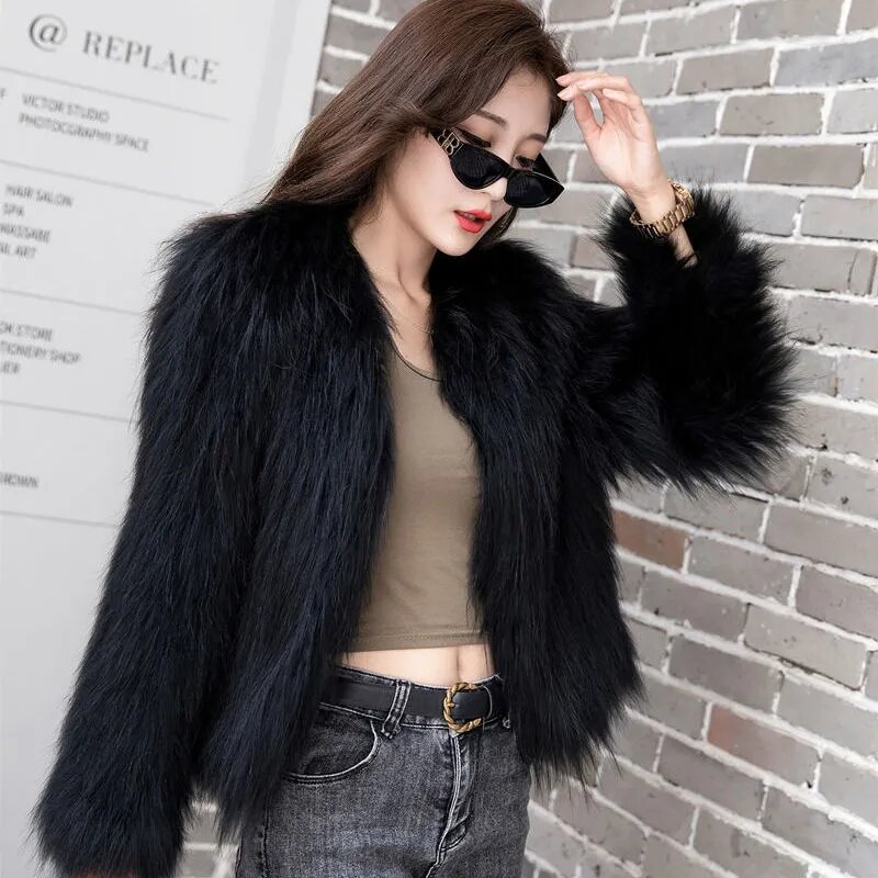 2023 Autumn And Winter New Comfortable Versatile Women's Faux Fur Jacket Korean Version Loose Fashion Female Faux Fur Coat