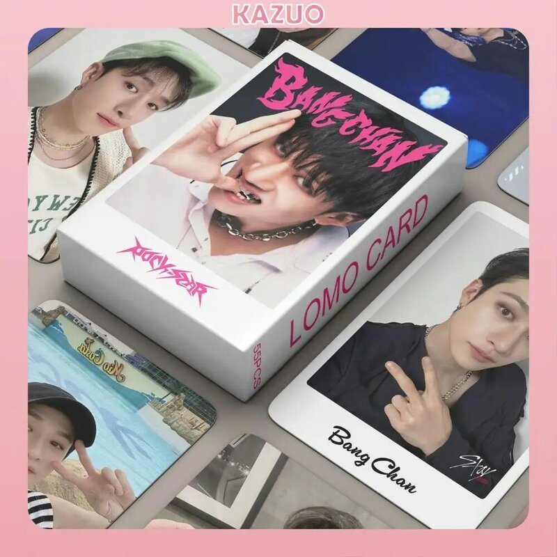 KAZUO 55 piezas SK Bangchan Album Lomo Card Kpop Photocards postales Series