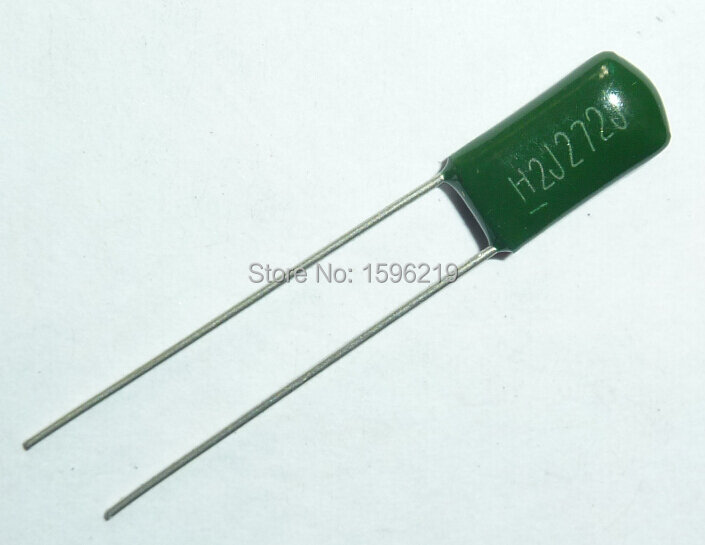 100 pces capacitor de filme mylar 630 v 2j272j 2700pf 2.7nf 2j272 5% capacitor de filme de poliéster