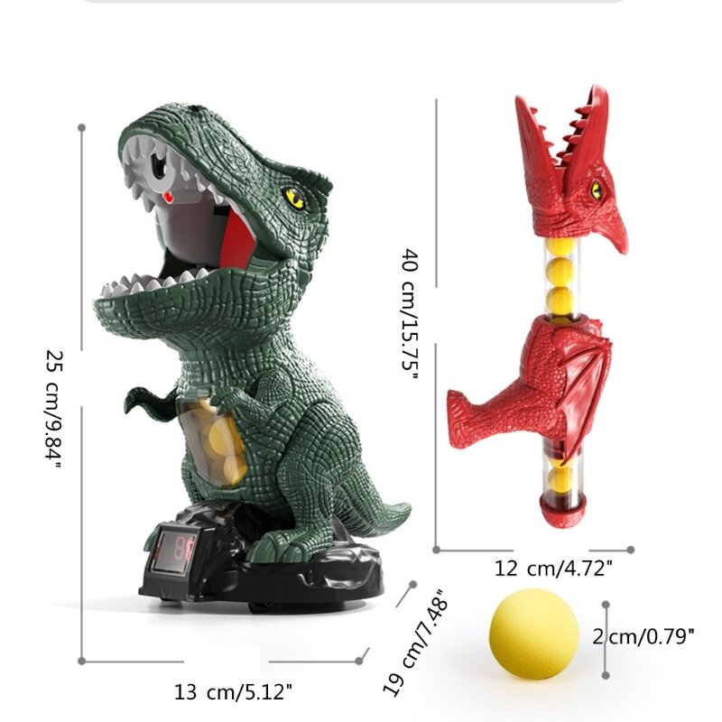 安全な泡銃 エアポンプ銃 射撃おもちゃ 恐竜銃 パーティー用品 泡ボール付き射撃おもちゃ 男の子へのクリスマスギフト