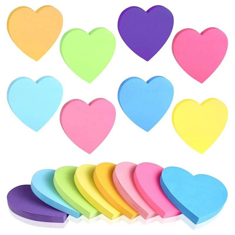 Cute Kawaii Love Hearts Paper Sticky Notes Post Memo Pads notepad cancelleria estetica School Office Supply Planner Index Tabs