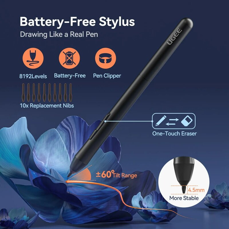 UGEE S640 Graphic Tablet 6 Inch Drawing Tablets Digital Pen Pad Writing Drawing Board 8192 Stylus for Android Windows Mac Laptop