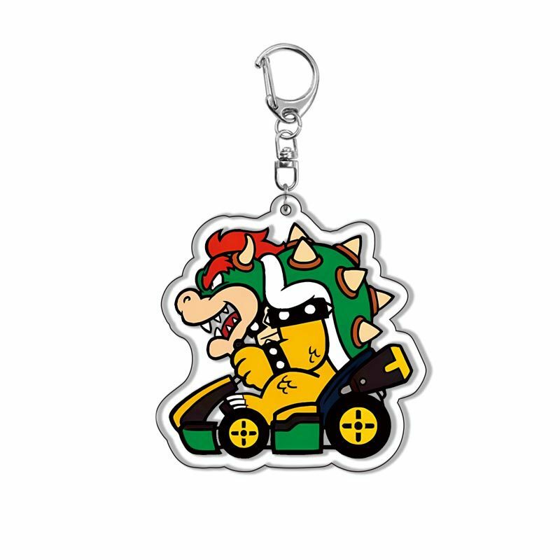 Spiel Marios Bowser Cosplay Acryl Schlüssel anhänger Schlüssel bund Anhänger Prop Zubehör Geschenk