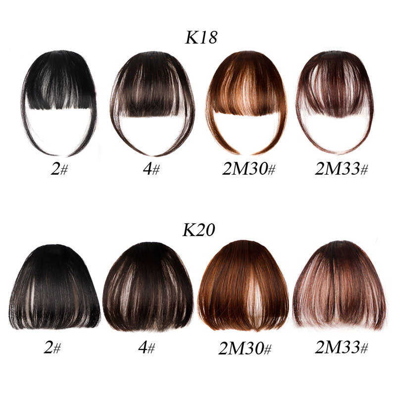 Synthetic Air Bangs Natural Short Brown Black Fake Hair Fringe Extension 1 Clip In Hairpieces Accessories For Women Girl