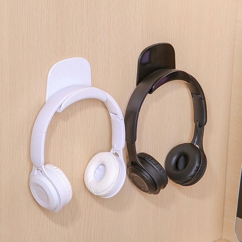 Universal Headphone Stand Punch-free Plastic Wall Mount Hanger Under Desk Headset Rack Holder Support For Gaming Earphone V8h3