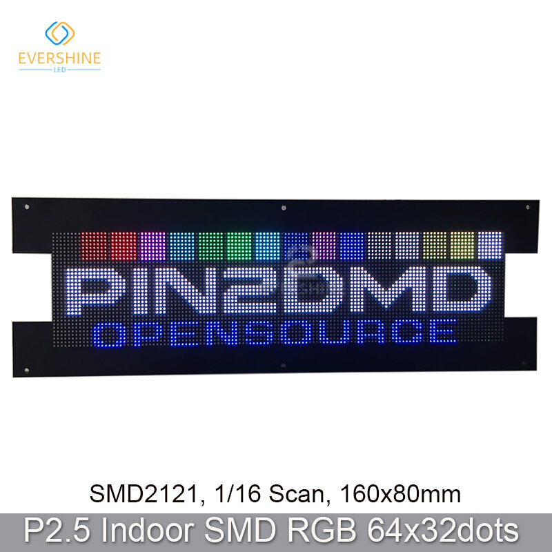 P2.5屋内LEDマトリックスパネル,64x32ポイント,rgb,128x32 pin2dmd,ピンボールディスプレイ用のフルカラー
