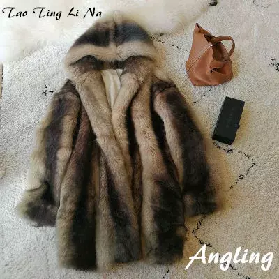 Abrigo de piel sintética para mujer, abrigo de alta gama, estilo nuevo, Tao Ting Li Na, S105