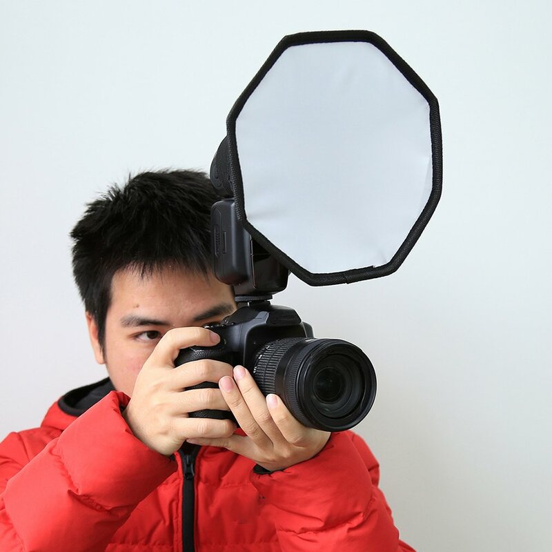Универсальный складной софтбокс 20 см для профессиональной фотовспышки восьмиугольный рассеиватель софтбокс для Canon Nikon Sony