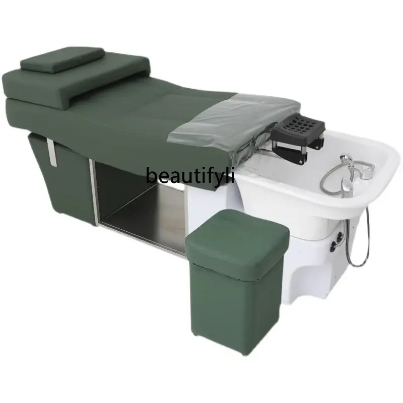 Letto per terapia della testa circolazione dell'acqua sedia per Shampoo di alta qualità massaggio tailandese sdraiato letto per la pulizia dell'orecchio del letto con risciacquo completo