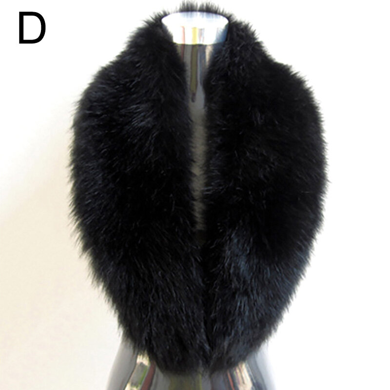 Col châle moelleux en fausse fourrure pour femme, col rond, écharpes épaisses en peluche, accessoires chauds pour l'hiver, 100cm