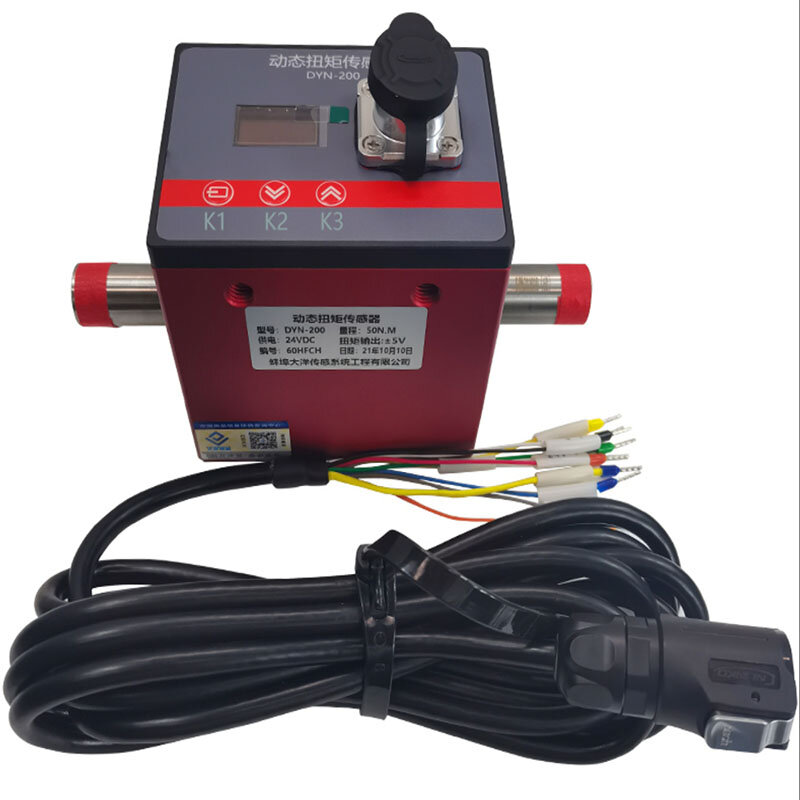 Sensor de torsión dinámico DYN-200, instrumento de medición de potencia de velocidad del Motor, transductor, salida de señal múltiple en inglés