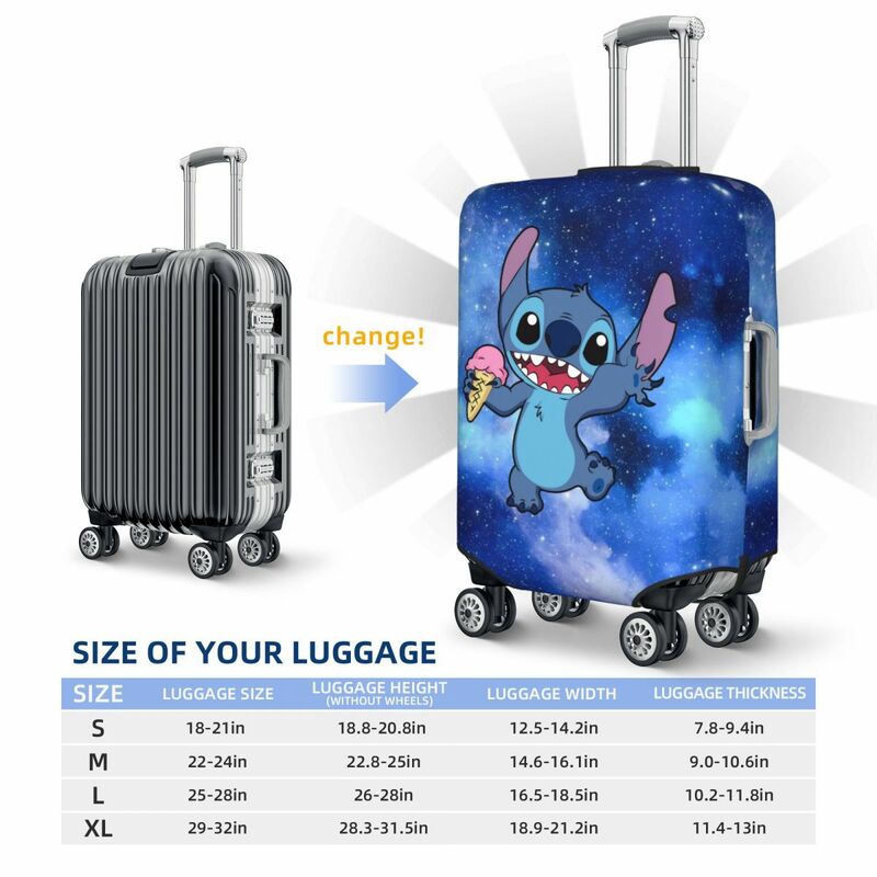 Custom Stitch Luggage Cover Cute Suitcase Protector Covers Suit For 18-32 inch