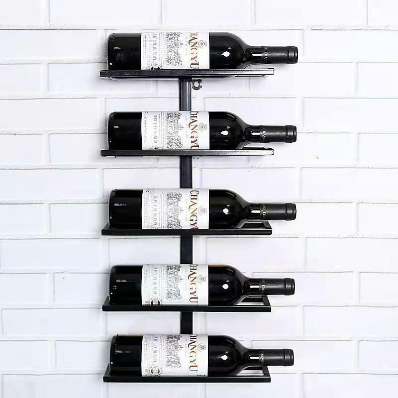 Étagère à vin murale créative en fer, présentoir à bouteilles de vin rouge, armoire à vin, salon