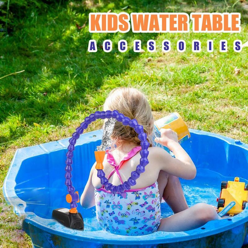 Детский водяной стол с насосом, настольные игрушки для малышей, стол для игр на открытом воздухе, регулируемое устройство подачи воды для детей