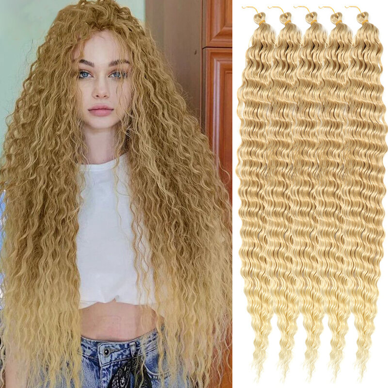 Kinky Curly Hair Bundles Wig Deep Wave Wig Lace Wig human hair Synthetic Loose Synthetic Curly Water Wave Wigs For Women