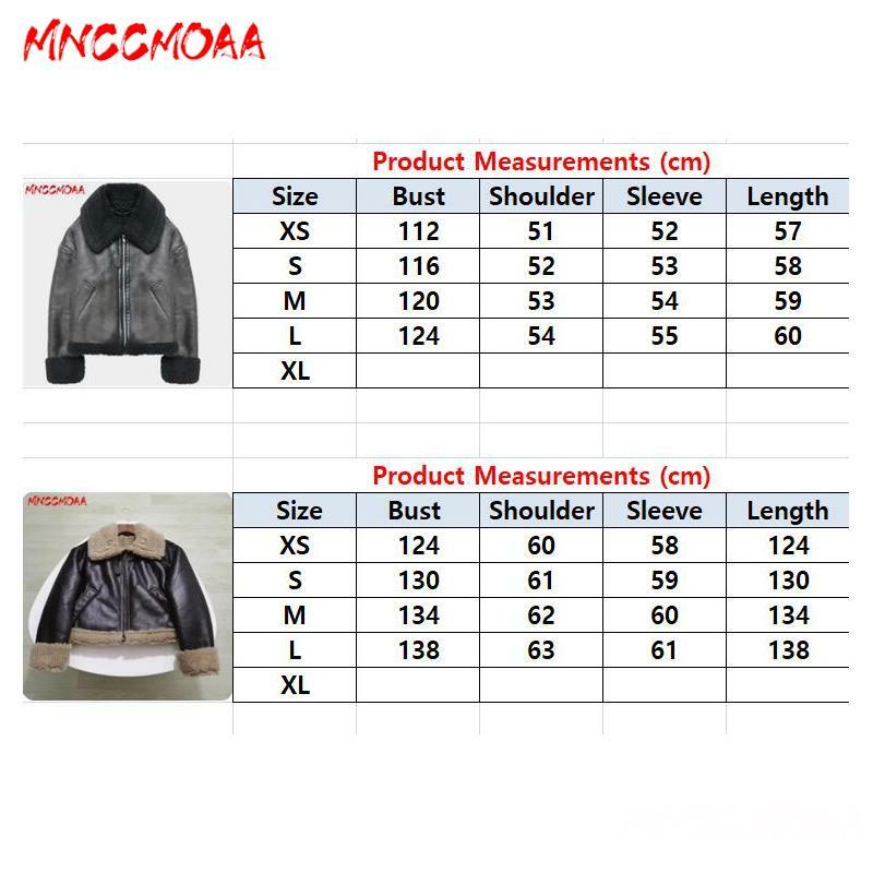 MNCCMOAA 2023 di alta qualità inverno donna moda sciolto spesso caldo giacca in ecopelle cappotto femminile Casual tasche con Zip capispalla