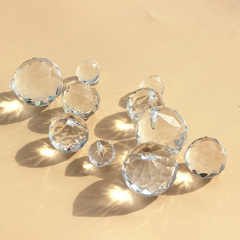 20/30/40/50MM Clear Crystal Feng Shui Lamp Ball Prism Rainbow Sun Catcher Wedding Decor Home Wedding Party Decoration Ornament