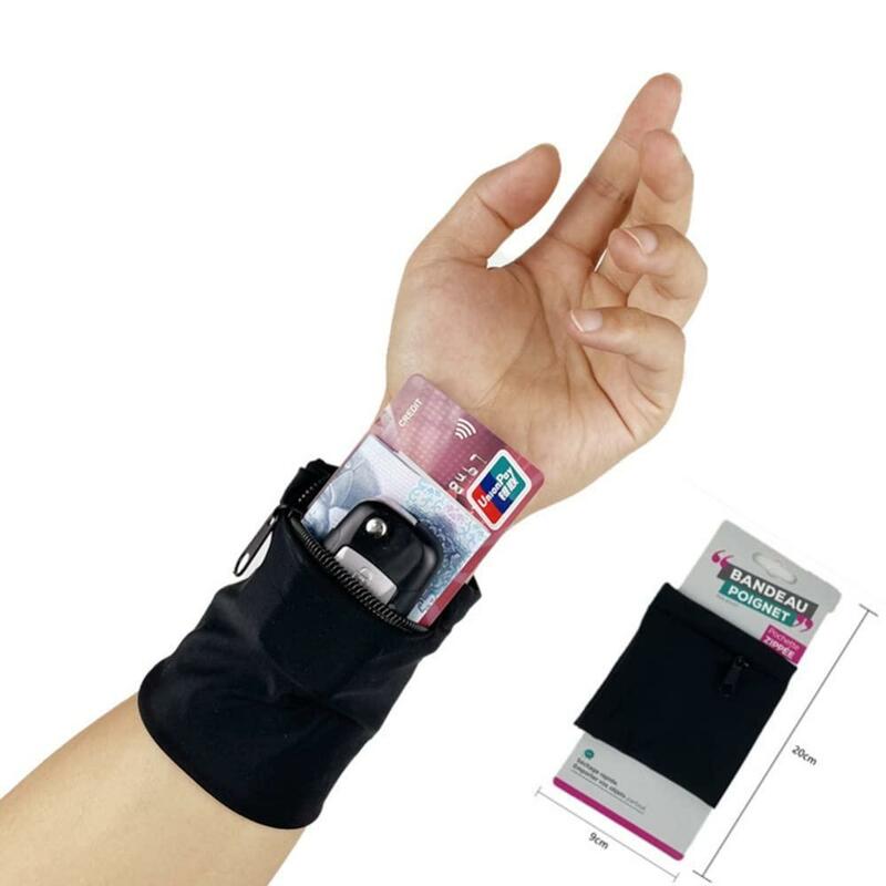 Tas lengan olahraga luar ruangan, ultra-tipis anti-selip tali pergelangan tangan bersepeda tas ponsel untuk kebugaran olahraga ponsel bersepeda kantong