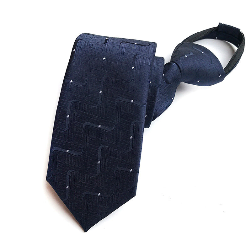 Dasi Pria Ritsleting Malas Mode 8Cm Dasi Bisnis untuk Pria Kurus Ramping Sempit Pengantin Pria Gaun Pesta Aksesoris Dasi Pernikahan