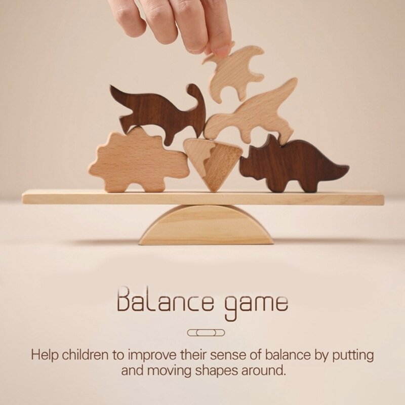 Mainan Susun Hewan Set Bangunan Keseimbangan Mainan Pendidikan Prasekolah Hadiah Balita