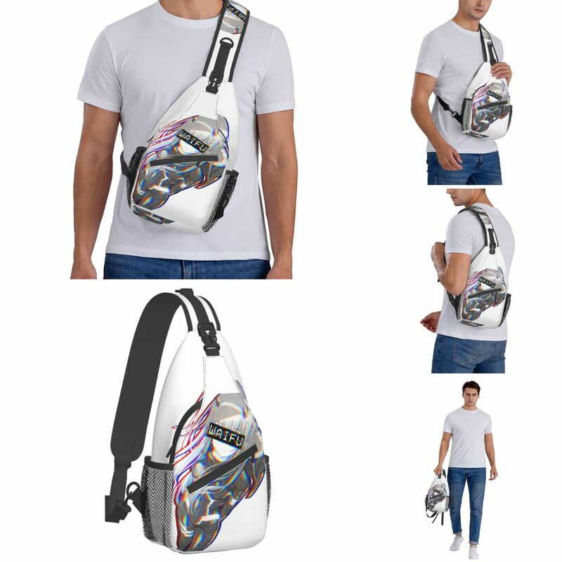 Bolsa de ombro pequeno, Zero Two Waifu, bolsa crossbody de peito, mochilas de caminhada ao ar livre, anime, japonês, pacote legal