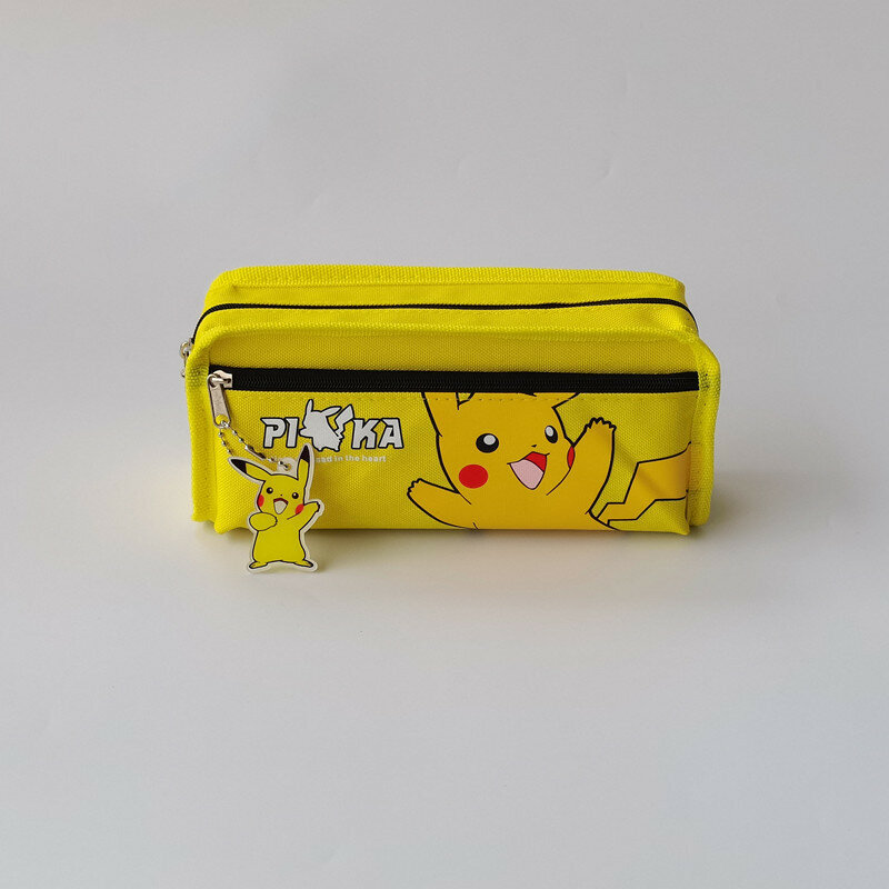 Pokemon Pencill Case School Cartoon Pen Bag Pikachu Schoolbag Anime Action Figures Cute Study Stationery Box Kawaii Kid Gift Toy