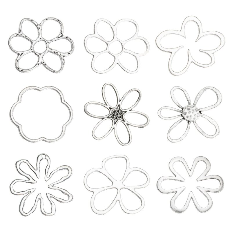 Creazione gioielli Orecchini con perline fiori irregolari Pendenti con ciondolo a forma fiore 3D