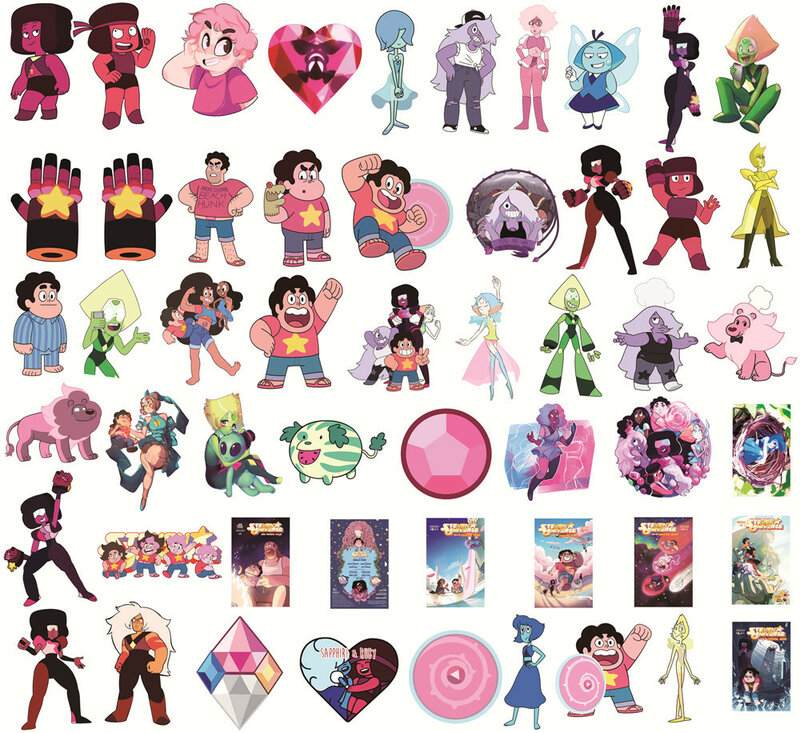 Pegatinas de grafiti de la serie de animación rosa, 50 piezas, adecuadas para cascos de ordenador portátil, decoración de escritorio, pegatinas DIY, venta al por mayor