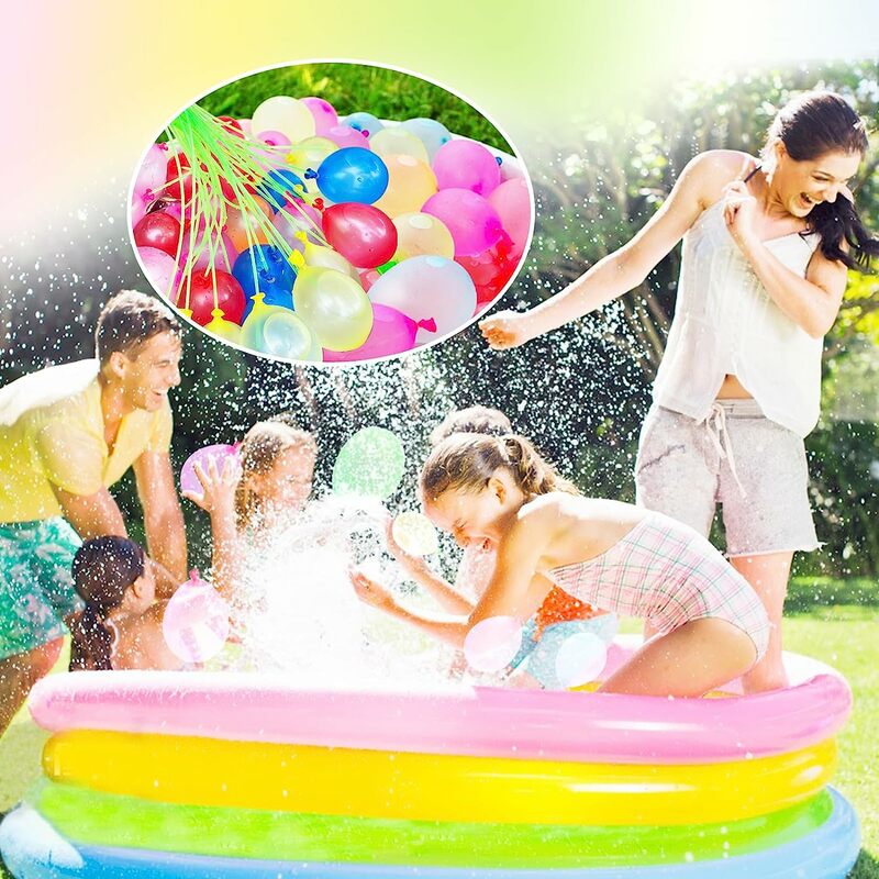 999 Buah balon air dengan cepat mengisi balon ikat ajaib bom mainan pantai instan musim panas luar ruangan mainan tempur untuk anak-anak