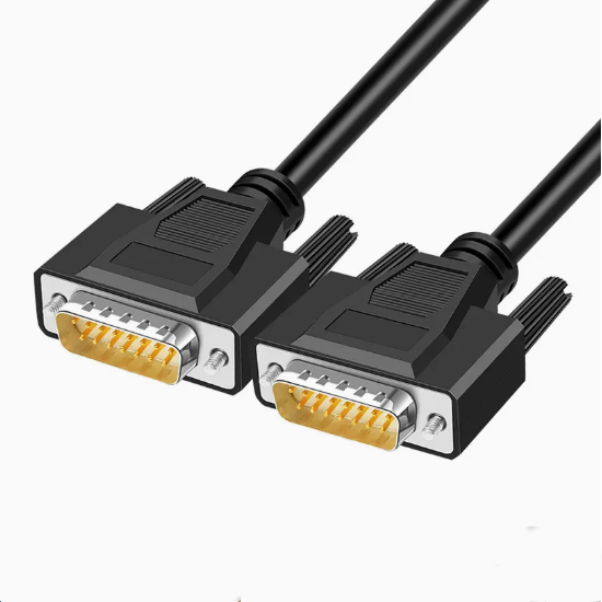 Câble de données DB15 mâle à femelle, connecteur 15 broches, 2 rangées de câble parallèle de port série 15 broches