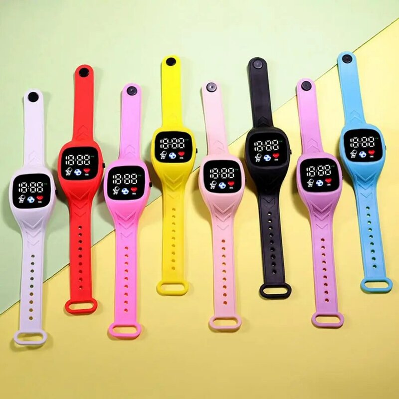 Electronic Watch Soft Silicone Wristband Watch Adjustable Silicone Strap Led Electronic Watch Square Spaceman Dial Kids Students