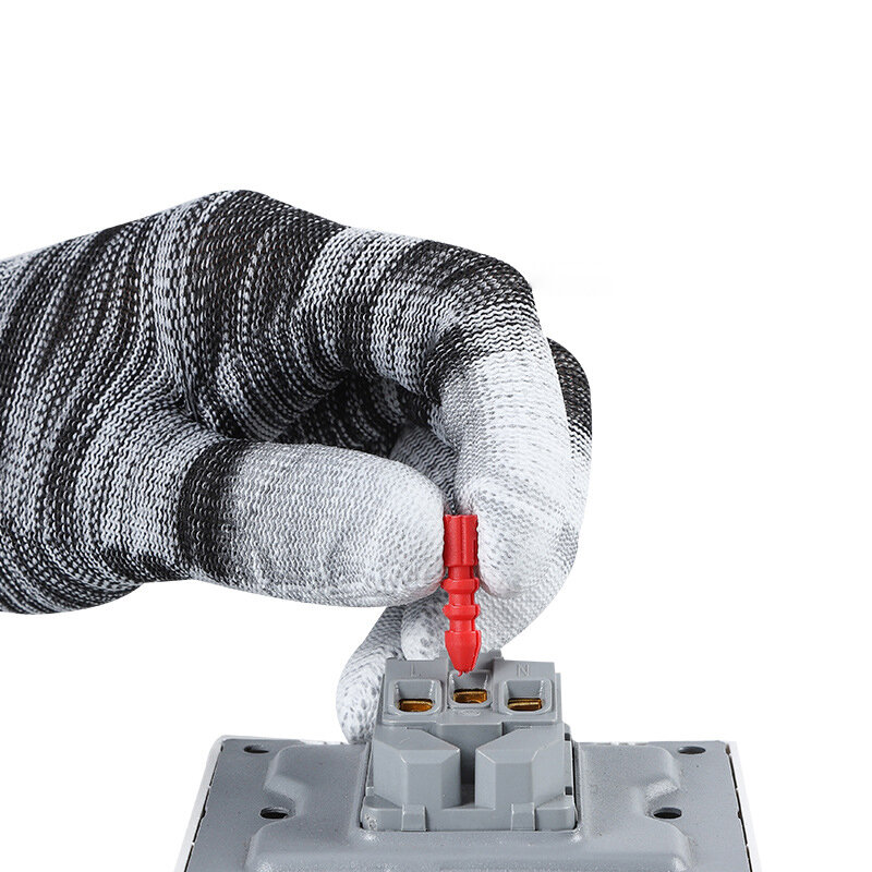 Полиуретановые перчатки с пальцами и ладонями, розовые нейлоновые Нескользящие рабочие перчатки с принтом для защиты домашнего труда для механического строительства