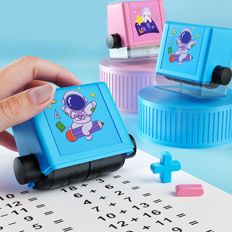 Roller Style Seal Addition And Subtraction Seal Arithmetic Artifact Digital Teaching Practice Question Seal Math Wheel Stamp