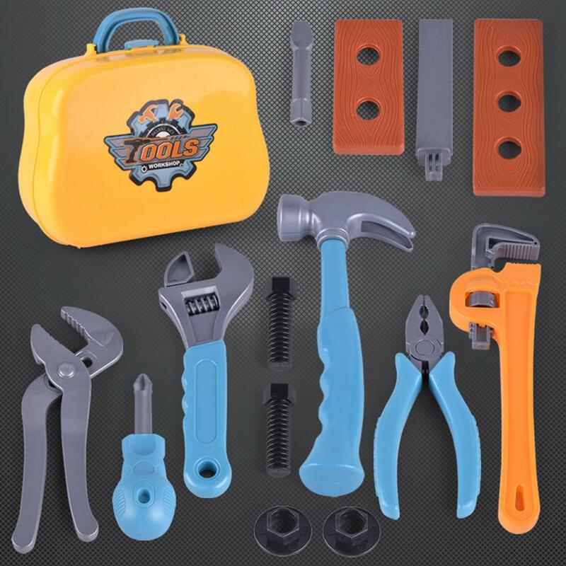 14pcs Kids Tool Set Pretend Play Screwdriver Electric Drill Multi-function Simulation Maintenance Tool For Boys Gifts