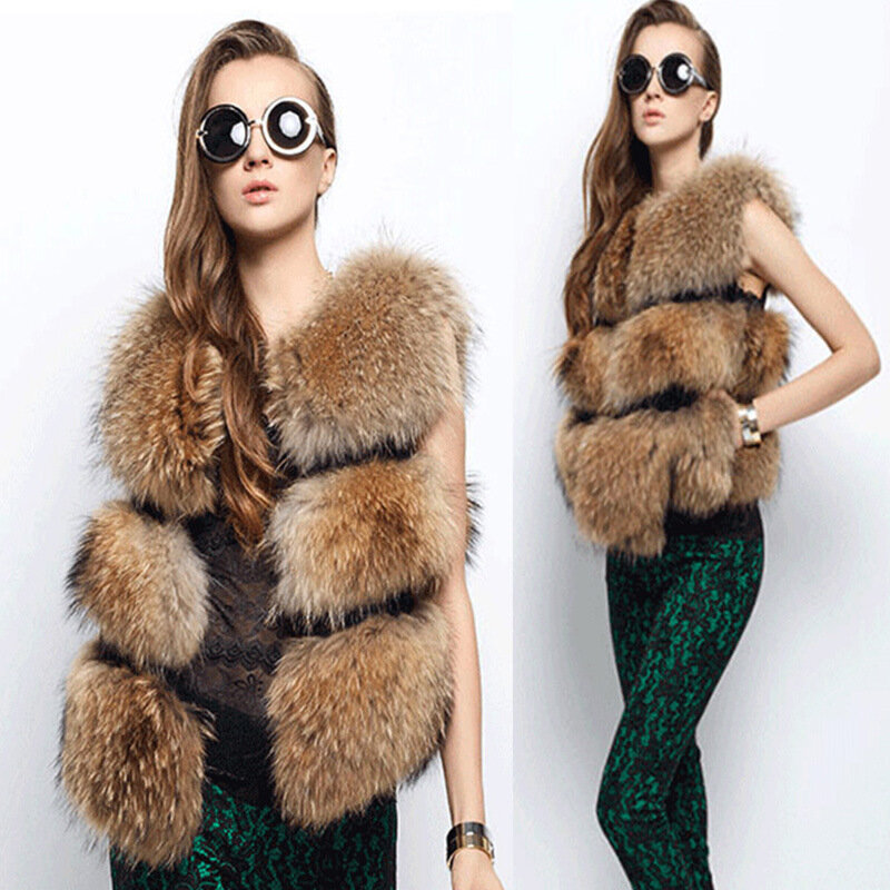 Autumn Winter Fashion Women Faux Fur Vest Sleeveless Fur Vests Femme Waistcoat